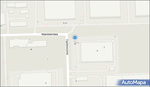 Łódź, Techniczna, 2a, mapa Łodzi