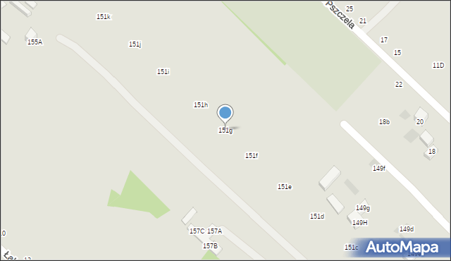 Lublin, Tęczowa, 151g, mapa Lublina