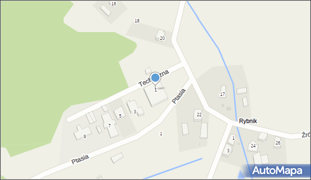 Lubowidz, Techniczna, 1, mapa Lubowidz