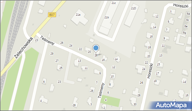 Łuków, Telimeny, 18, mapa Łuków