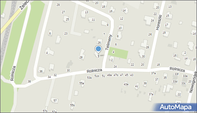 Łuków, Telimeny, 3, mapa Łuków