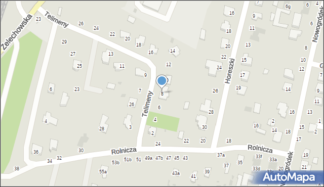 Łuków, Telimeny, 8, mapa Łuków