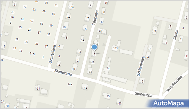 Lutynia, Tęczowa, 2, mapa Lutynia