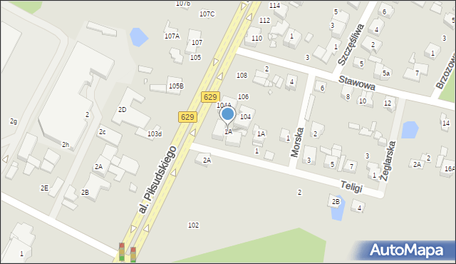 Marki, Teligi Leonida, 1A, mapa Marki