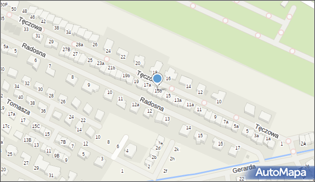 Mierzyn, Tęczowa, 15b, mapa Mierzyn