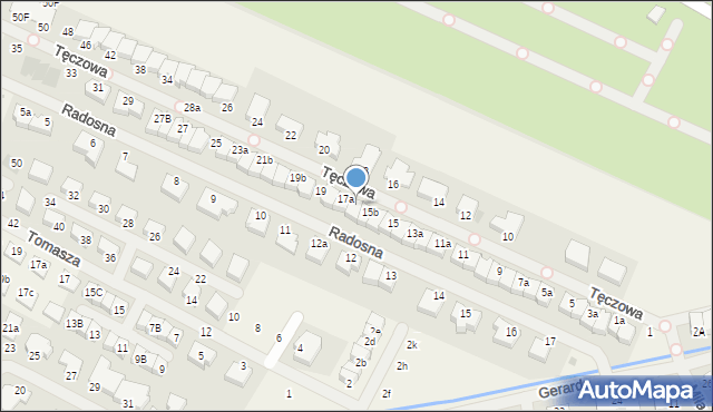 Mierzyn, Tęczowa, 17, mapa Mierzyn