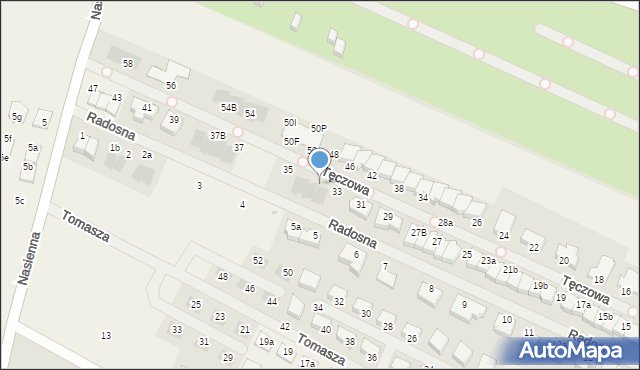 Mierzyn, Tęczowa, 33B, mapa Mierzyn