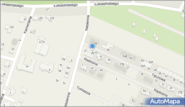 Mierzyn, Tęczowa, 43, mapa Mierzyn