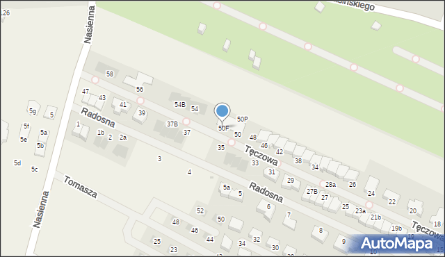 Mierzyn, Tęczowa, 50F, mapa Mierzyn