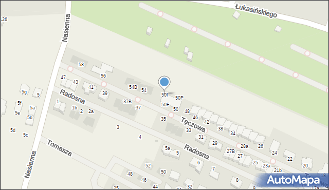 Mierzyn, Tęczowa, 50I, mapa Mierzyn