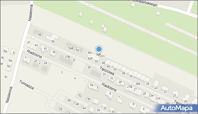 Mierzyn, Tęczowa, 50R, mapa Mierzyn