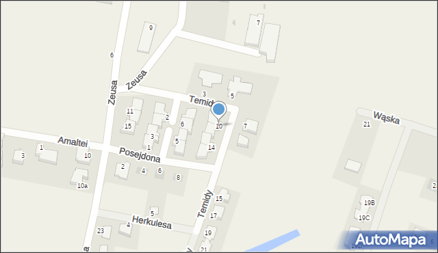 Mierzyn, Temidy, 10, mapa Mierzyn