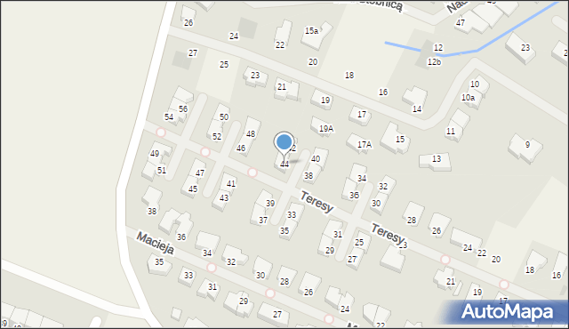 Mierzyn, Teresy, 44, mapa Mierzyn