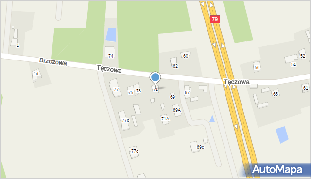 Mikówiec, Tęczowa, 71, mapa Mikówiec