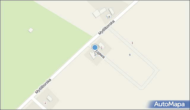 Moczkowo, Tęczowa, 2, mapa Moczkowo