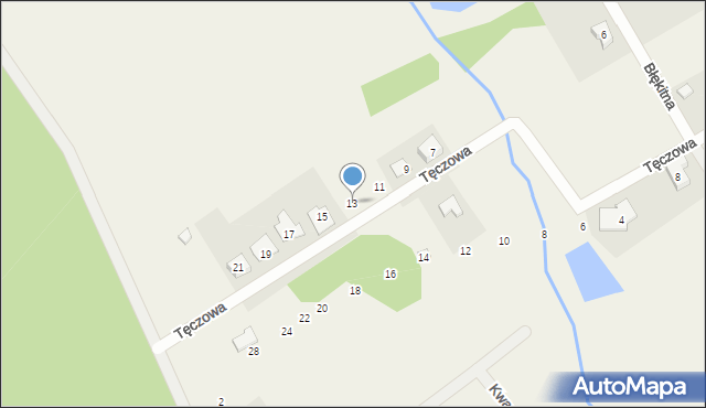 Nekielka, Tęczowa, 13, mapa Nekielka