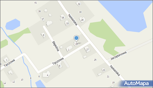 Nekielka, Tęczowa, 1A, mapa Nekielka