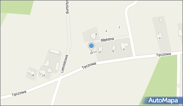 Nekla, Tęczowa, 12, mapa Nekla