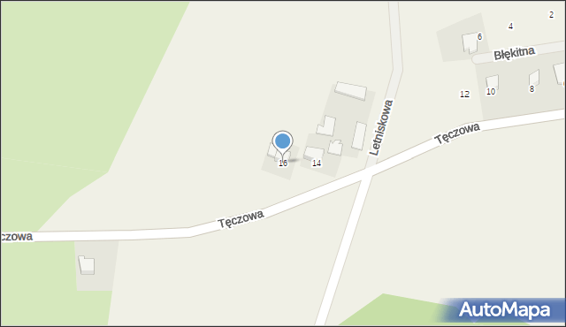 Nekla, Tęczowa, 16, mapa Nekla