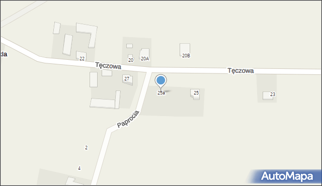 Nekla, Tęczowa, 25a, mapa Nekla