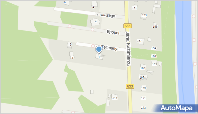 Nieporęt, Telimeny, 1, mapa Nieporęt