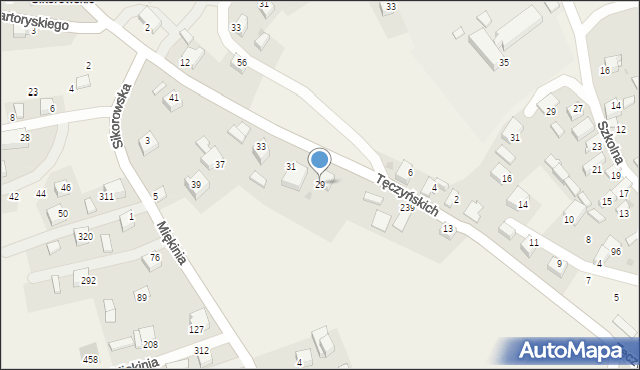 Nowa Góra, Tęczyńskich, 29, mapa Nowa Góra