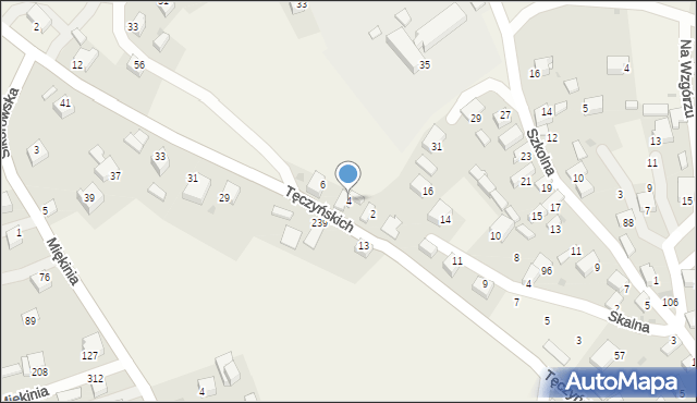 Nowa Góra, Tęczyńskich, 4, mapa Nowa Góra