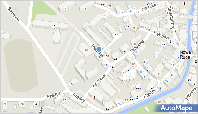 Nowa Ruda, Teatralna, 16, mapa Nowa Ruda