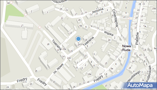 Nowa Ruda, Teatralna, 17, mapa Nowa Ruda