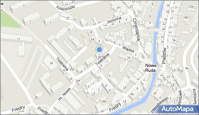 Nowa Ruda, Teatralna, 19, mapa Nowa Ruda