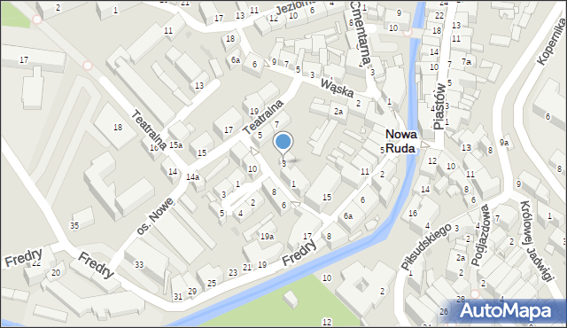 Nowa Ruda, Teatralna, 3, mapa Nowa Ruda