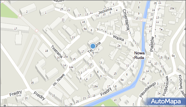 Nowa Ruda, Teatralna, 5, mapa Nowa Ruda