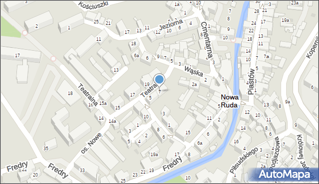 Nowa Ruda, Teatralna, 7, mapa Nowa Ruda