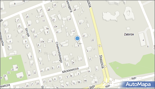 Nowa Sól, Tetmajera, 7, mapa Nowa Sól