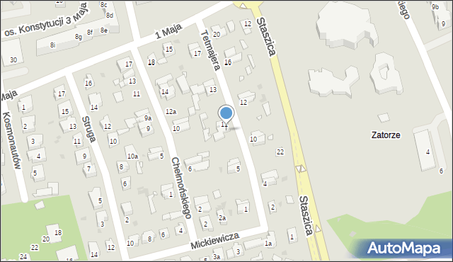 Nowa Sól, Tetmajera, 9, mapa Nowa Sól
