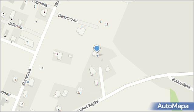 Nowa Wieś Kącka, Tęczowa, 5, mapa Nowa Wieś Kącka