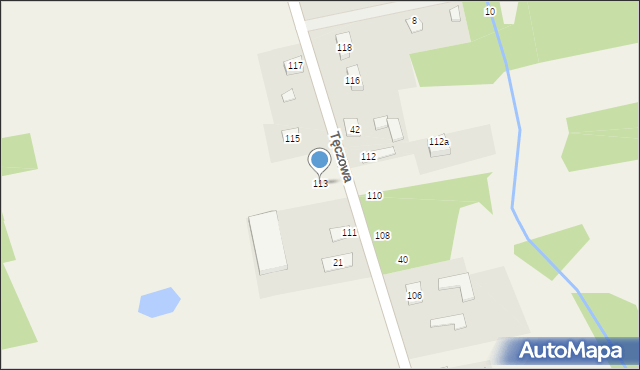 Nowe Budy, Tęczowa, 113, mapa Nowe Budy