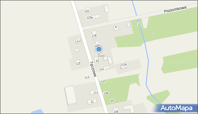 Nowe Budy, Tęczowa, 114, mapa Nowe Budy