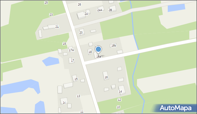 Nowe Budy, Tęczowa, 18a, mapa Nowe Budy