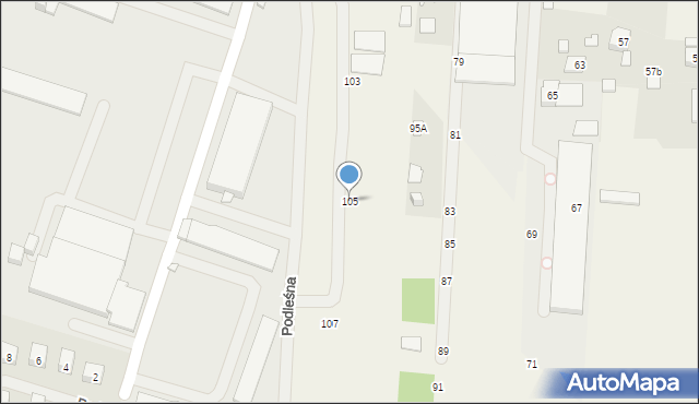 Nowy Konik, Terespolska, 105, mapa Nowy Konik