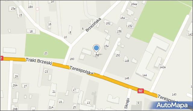 Nowy Konik, Terespolska, 158, mapa Nowy Konik