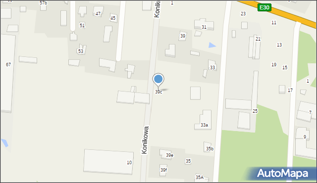 Nowy Konik, Terespolska, 39c, mapa Nowy Konik