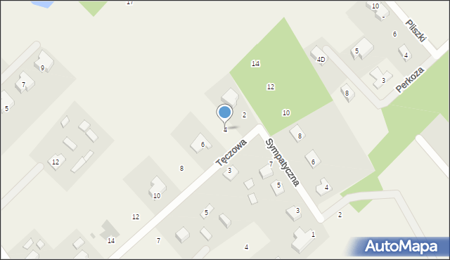 Odrano-Wola, Tęczowa, 4, mapa Odrano-Wola