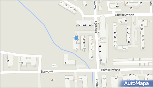 Opole, Tęczowa, 38, mapa Opola