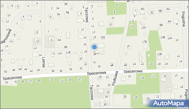 Orchówek, Tęczowa, 19, mapa Orchówek