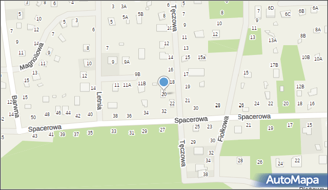 Orchówek, Tęczowa, 20, mapa Orchówek