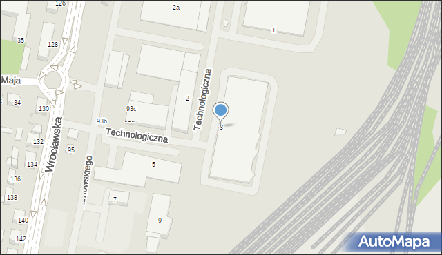 Ostrów Wielkopolski, Technologiczna, 3, mapa Ostrów Wielkopolski