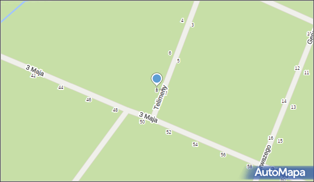 Otwock, Telimeny, 8, mapa Otwock