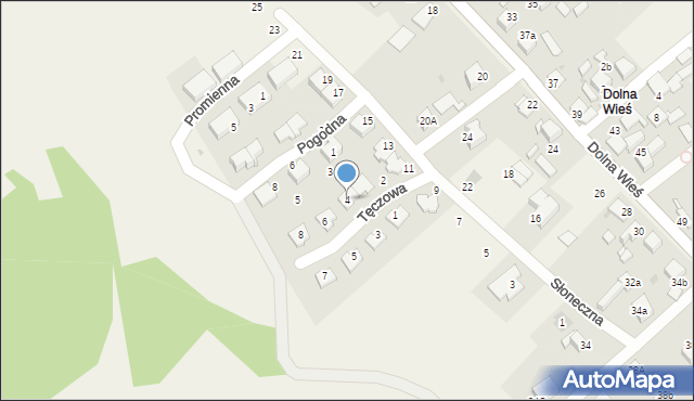 Pilchowice, Tęczowa, 4, mapa Pilchowice