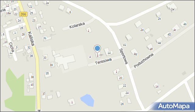 Piotrków Kujawski, Tenisowa, 1, mapa Piotrków Kujawski